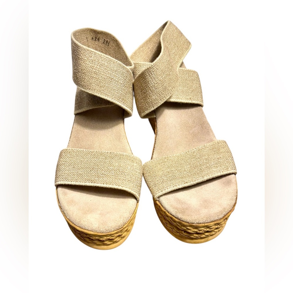 CHARLESTON SHOE CO. Beige Wedge Sandals - Picture 3 of 11